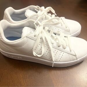 K-Swiss All-White Lace-Up Sneakers